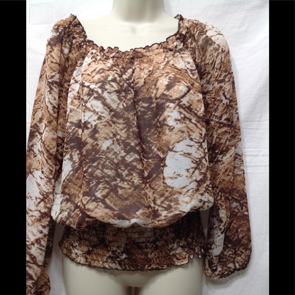 Women's size Medium (Petite) COVINGTON sheer top